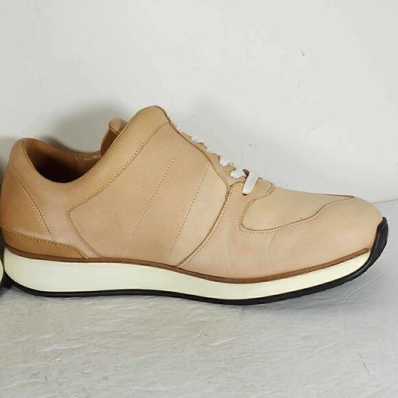 Number 288 Men\'s Mott Runner US 9 Beige Leather Law Top Lace-Up Sneakers Shoes main image 7